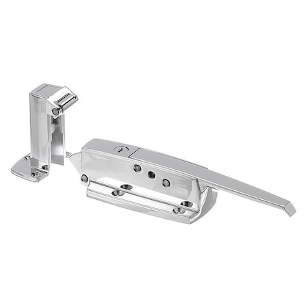 Polished CP Walk-In Door Latch Lock and MPN:W19-2000-C