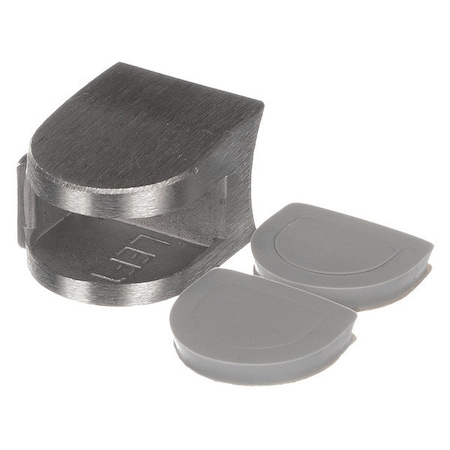 Stainless Steel Left-Hand Bottom Glass Clamp with Gaskets for 3/8