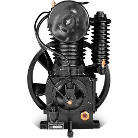 Industrial Gold Two-Stage Reciprocating Compressor Pump Head Unloaded 2 Cylinder 5-7.5 HP 25 CFM CA1-B-U