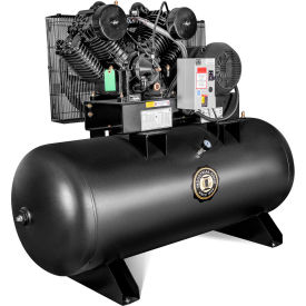 Industrial Gold Two-Stage Air Compressor 120 Gal. Cap. Horizontal 10 HP 35.4 CFM 1-Ph 208-230V CI1021E120H