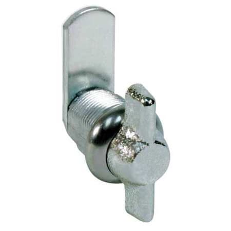 Keyless Wing-Handle Cam Locks, Bright Nickel, 15/64 in For Door Thickness, 0 Number of Keys MPN:MFWTT058