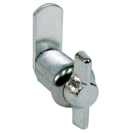Keyless Wing-Handle Cam Locks, Bright Nickel, 9/16 in For Door Thickness, 0 Number of Keys MPN:MFWTT078