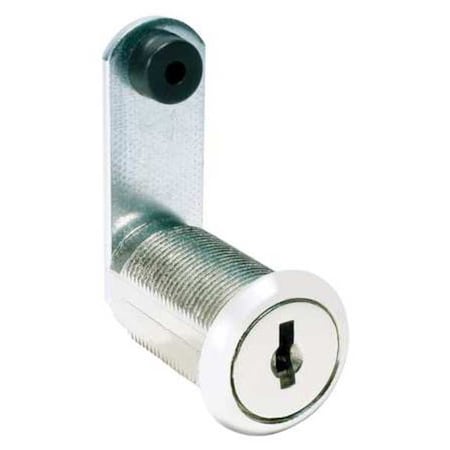 Disc Tumbler Keyed Cam Lock, Bright Nickel, 15/64 in For Door Thickness, 2 Number of Keys MPN:C8052-C346A-14A
