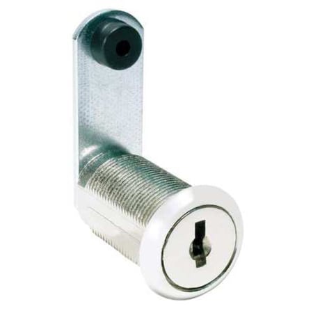 Disc Tumbler Keyed Cam Lock, Bright Nickel, 15/64 in For Door Thickness, 2 Number of Keys MPN:C8052-C413A-14A