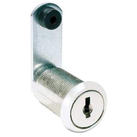 Disc Tumbler Keyed Cam Lock, Bright Nickel, 15/64 in For Door Thickness, 2 Number of Keys MPN:C8052-C420A-14A