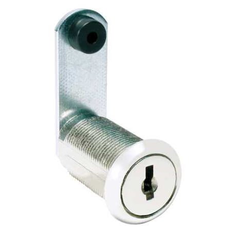 Disc Tumbler Keyed Cam Lock, Bright Nickel, 15/64 in For Door Thickness, 2 Number of Keys MPN:C8052-KD-14A