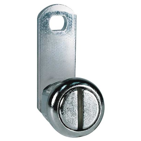 Keyless Slotted Cam Locks, Bright Nickel, 1/4 in For Door Thickness, 0 Number of Keys MPN:C8065-14A