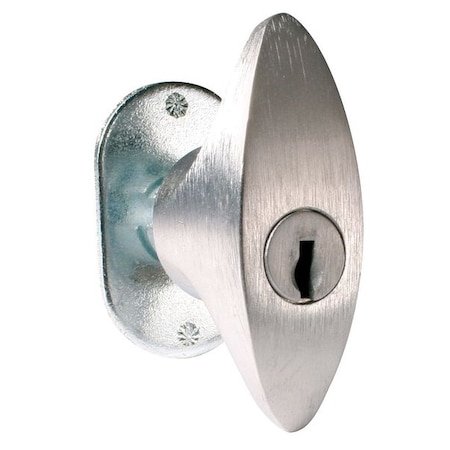 T-Handle Pin Tumbler Keyed Cam Lock, Dull Chrome, 1/8 in For Door Thickness, 2 Number of Keys MPN:C8154-915-26D