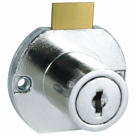 Cabinet and Drawer Dead Bolt Locks, Bright Nickel, 15/16