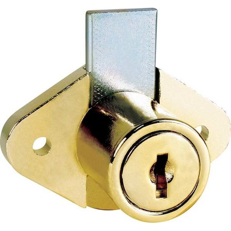 Cabinet and Drawer Dead Bolt Locks, Brass, 15/16