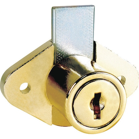Cabinet and Drawer Dead Bolt Locks, Brass, 15/16