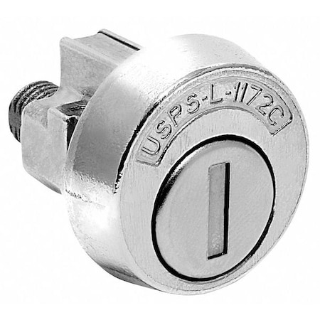 Pin Tumbler Keyed Cam Lock, Bright Nickel, 1/16 in For Door Thickness, 3 Number of Keys MPN:C9100