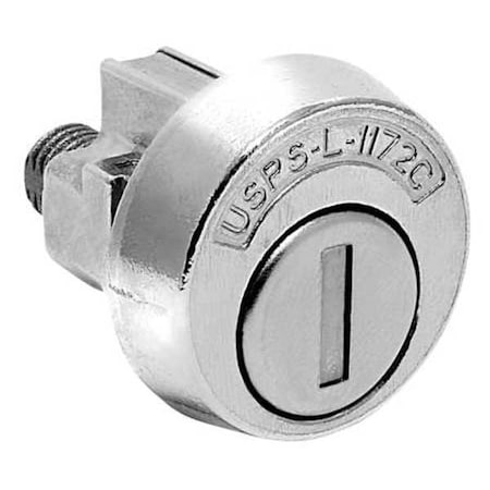 Pin Tumbler Keyed Cam Lock, Bright Nickel, 1/16 in For Door Thickness, 3 Number of Keys MPN:C9200