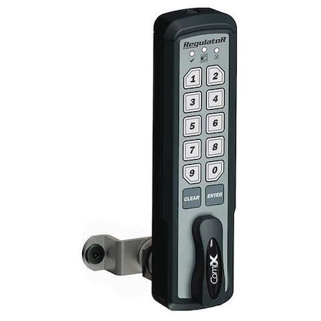 Electronic Keyless Lock, Black, Nonhanded MPN:REG-M-V-3-BLK