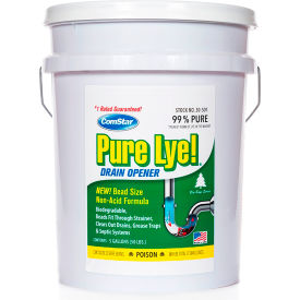 ComStar® 50 lb. Pure Lye Bead Drain Opener 99 Pure Sodium Hydroxide 30-501