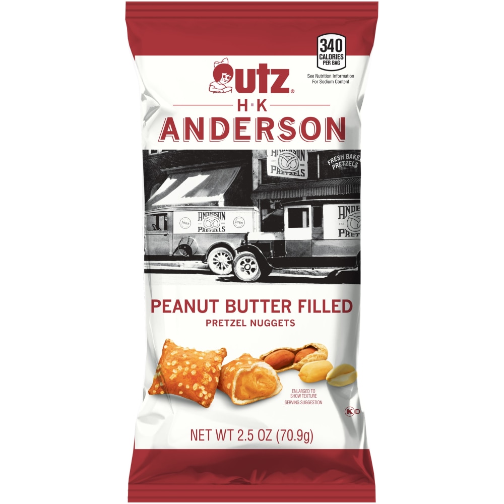 H.K. Anderson PB Pretzel Nuggets, 2.5 Oz, Case Of 24 Packages MPN:UQF27593