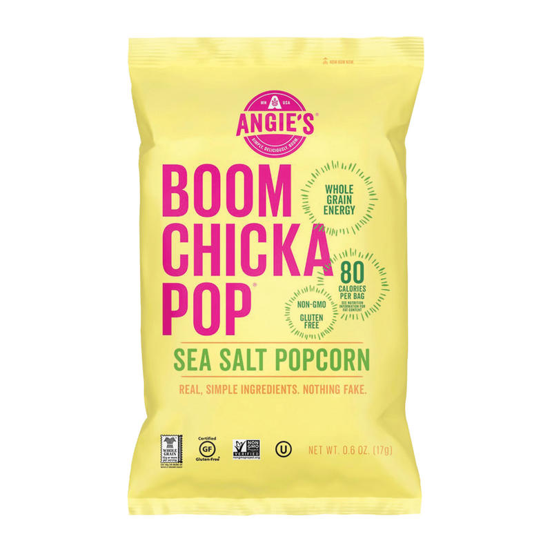 Angies BOOMCHICKAPOP Popcorn - Non-GMO, Gluten-free - Sea Salt - 1 oz - 24 / Carton MPN:SN01027