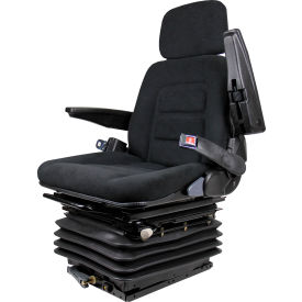 Concentric™ 330 Series Full Adjustable Seat with Arm Rests & Suspension Fabric Black 330001BK