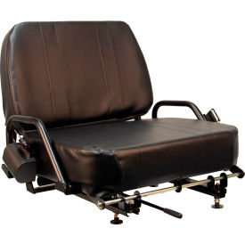 Concentric™ 3700 Series Simple Seat with Hip Restraints & Slide Rails Vinyl Black 370125BK