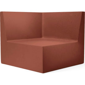 Concretti™ Modular Couch Corner Chair Terra Cotta Concrete Cornerchairterracotta