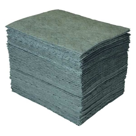 Sorbent Pad, 18 gal, 15 in x 19 in, Universal, Gray, Polypropylene MPN:35ZP89