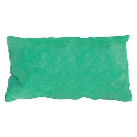 Sorbent Pillow, 36 gal, 8 1/2 in x 17 in, Harsh Chemicals, Green, 20 PK MPN:35ZR18
