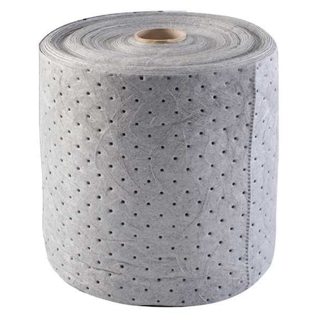 Sorbent Roll, 25 gal, 15 in x 300 ft, Universal, Gray, Polypropylene MPN:35ZR26
