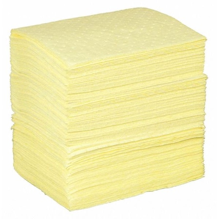 Sorbent Pad, 44 gal, 15 in x 19 in, Harsh Chemicals, Gray, Polypropylene MPN:436M81