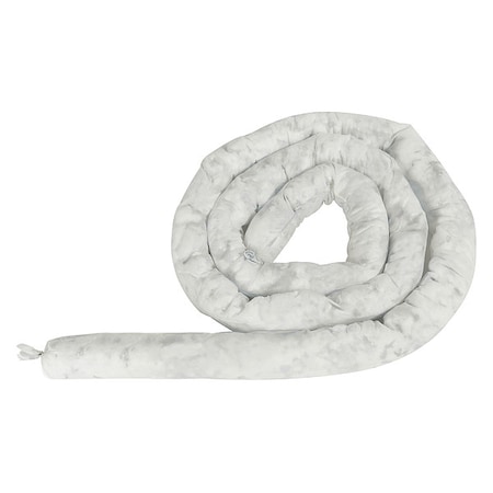 Sorbent Sock, 28 gal, 1 1/2 in x 24 in, Oil, White, 20 PK MPN:436M83