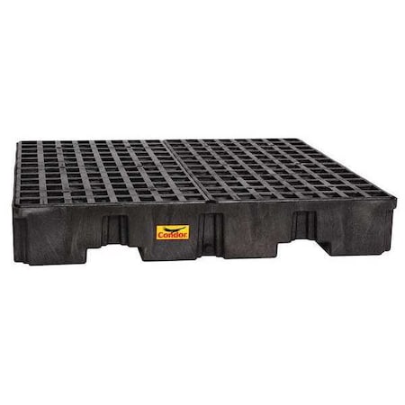 Spill Pallet, 66 gal Spill Capacity, 4 Drums, 8, 000 lb Load Capacity, Polyethylene MPN:1645BC