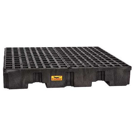 Spill Pallet, 66 gal Spill Capacity, 4 Drums, 8, 000 lb Load Capacity, Polyethylene MPN:1645BNDC