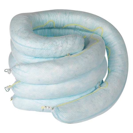 Absorbent Boom, Light Blue/Wht, 65 gal, PK4 MPN:35ZR66