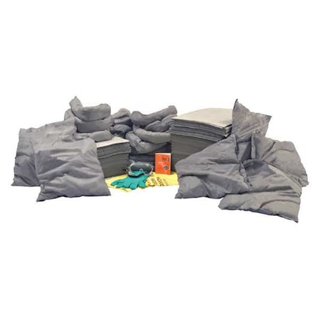 Spill Kit Refill, 55 gal Volume Absorbed per Kit, 65 gal Capacity, Refill MPN:35ZR77