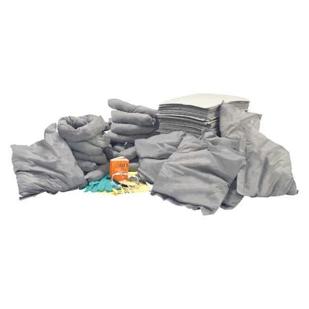 Spill Kit Refill, 67 gal Volume Absorbed per Kit, 95 gal Capacity, Refill MPN:35ZR79