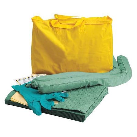 Spill Kit, 5 gal Volume Absorbed per Kit, 5 gal Capacity, Bag, Yellow MPN:35ZR85