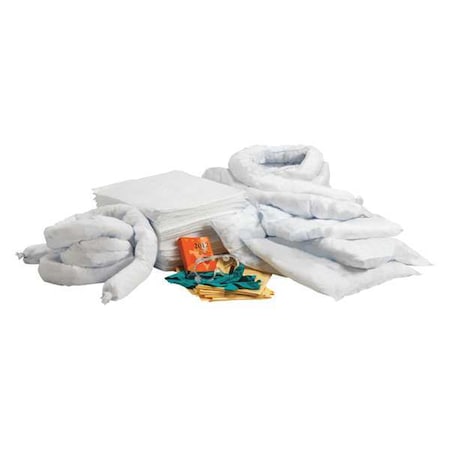 Spill Kit Refill, 32 gal Volume Absorbed per Kit, 55 gal Capacity, Refill MPN:35ZT01