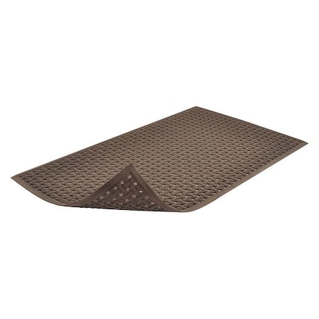Static Dissipative Floor Mat, Rubber, Drainage Holes, 3 ft. W x 5 ft. L, Black MPN:3LMD1