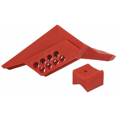 Ball Valve Lockout, Red, 2-45/64