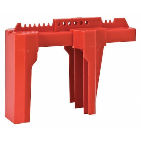 Ball Valve Lockout, Red, 8-43/64