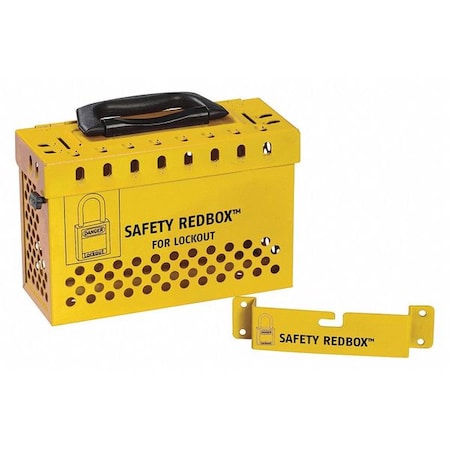 Group Lockout Box, Yellow, 6-7/64