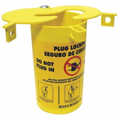 Plug Lockout, Yellow, 3-1/2