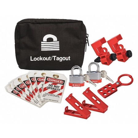 Portable Lockout Kit, Black, 4-3/4