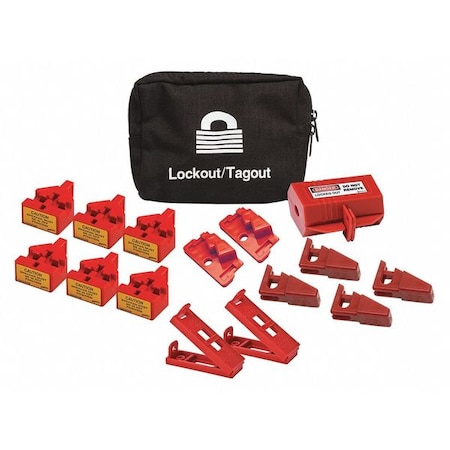 Portable Lockout Kit, Red, 3