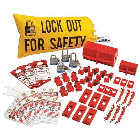Lockout Kit, Black/Yellow, 9-3/4