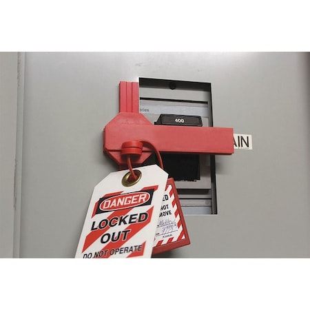 Circuit Breaker Lockout, 1-3/8 in. H, Red MPN:48KV14