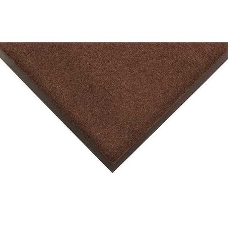 Entrance Mat, Nylon, 3/8 in Thick, Brown, 4 ft W x 8 ft L MPN:49Y263