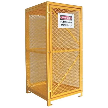 Gas Cylinder Cabinet, 9 Vertical Cylinders, 65 in H, 31 in W, 30 in Depth, Steel, Yellow MPN:5CHL5