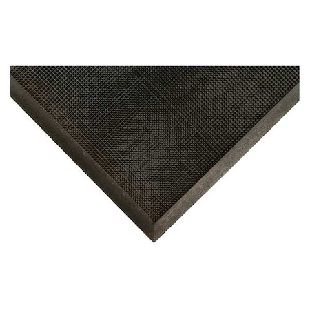 Entrance Mat, Rubber, 3/8 in Thick, Black, 2 ft W x 32 in L MPN:6LUL9