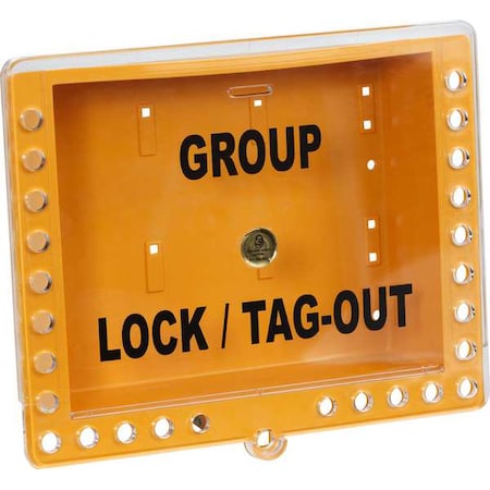 Group Lockout Box, Yellow, 10.5