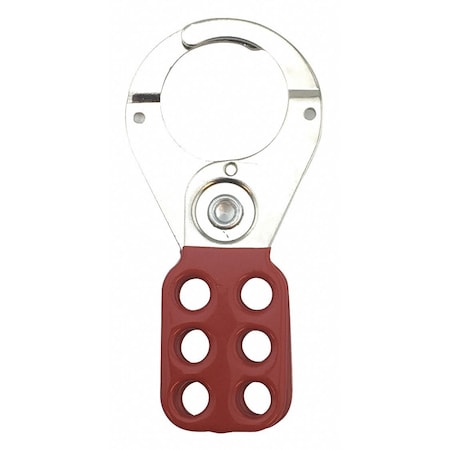 Lockout Hasp, Standard Hasp, Steel, Snap-On, Max Number of Padlocks - 6, Red MPN:7620